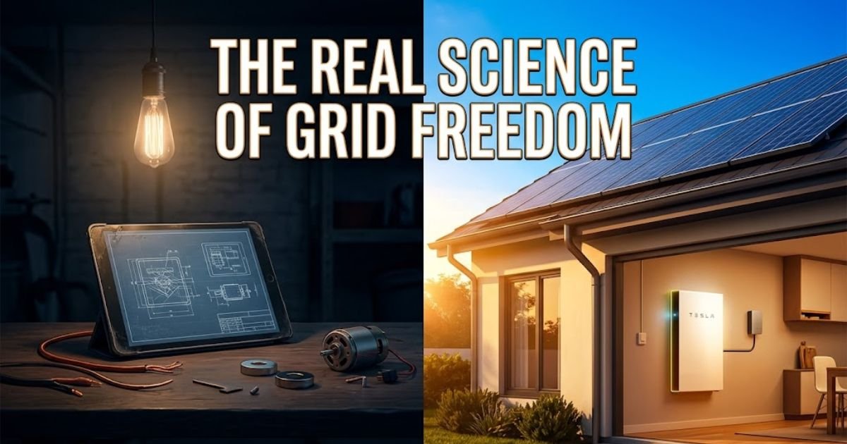 Energy Revolution System vs Solar Panels comparison showing DIY generator setup and rooftop solar